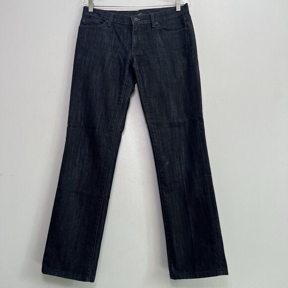 7 For All Mankind Womens Straight Leg Jeans Denim Dark Wash Sz 32 Classy Formal - Picture 1 of 16